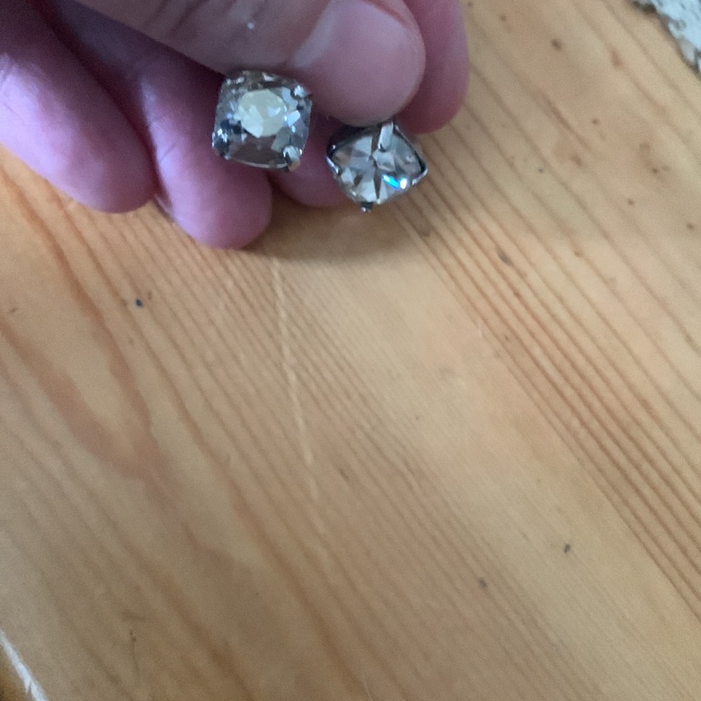 Silver based crystal earrings